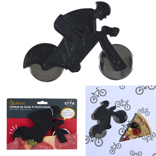 Intesi Kolarz černý kovový ostrý cyklistický nůž na pizzu