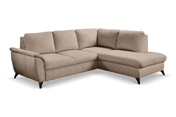 Rohová rozkládací pohovka Nevada pravá béžová moderní do obýváku s úložným prostorem