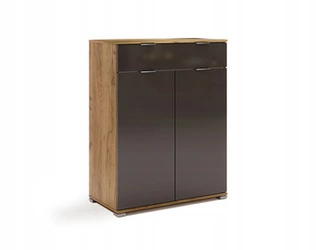 Komoda se zásuvkami Lana 80 cm moderní dub craft šedý do obýváku Intesi