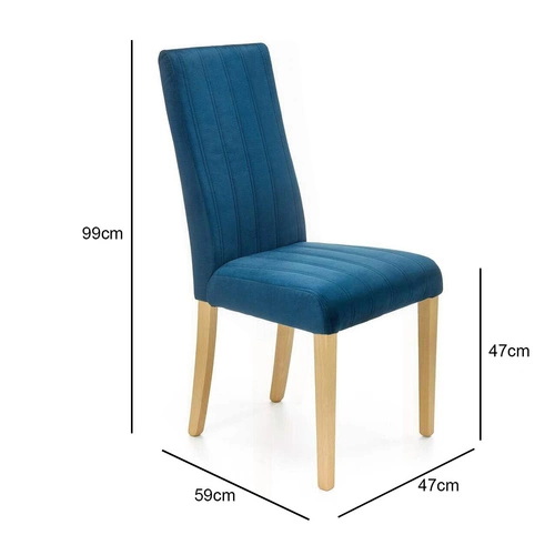 Čalouněná jídelní židle Arizona modrá do jídelny a obýváku moderní dřevěná Intesi