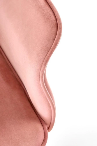 Ergonomická kancelářská židle Tulipe růžová sametová otočná s područkami do kanceláře