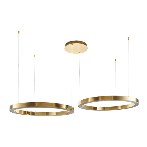 Moderní LED stropní svítidlo CIRCLE Step into Design zlaté, nastavitelné, do obýváku, 80 cm