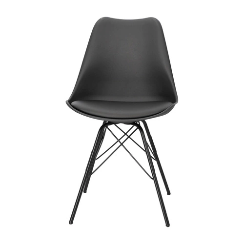 Jídelní židle Eris PP Actona černá moderní z plastu a ekokůže snadné čištění