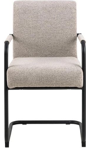 Čalouněná jídelní židle Adele Actona béžová s područkami na lyžinách moderní