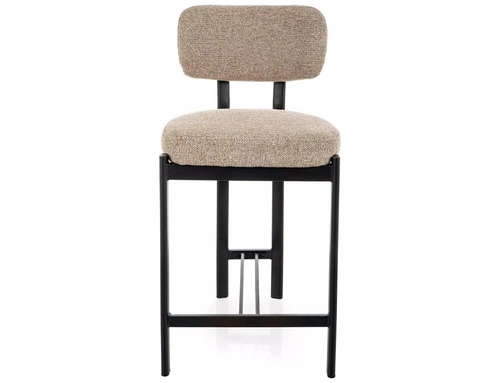 Barová židle Montico béžová čalouněná s opěrkou k kuchyňskému ostrůvku