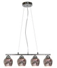 Sirius 4x60W E27 chromovaná 3d závěsná lampa