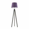 Stojací lampa ARUBA, fialové stínidlo, tmavě hnědé nohy