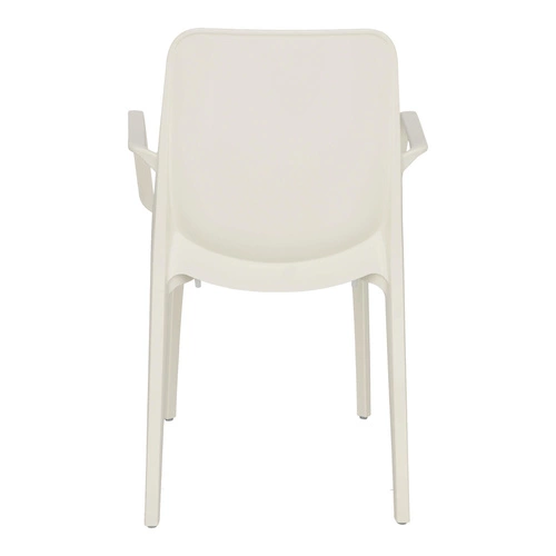 Zahradní židle Ginevra SCAB Design bílá s područkami, stohovatelná, moderní plast