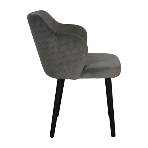 Čalouněná jídelní židle Bergen šedá s područkami moderní skandinávský styl Intesi