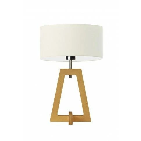 Noční lampička Clio moderní dřevěná s ecru stínidlem do ložnice nebo obýváku personalizovaná