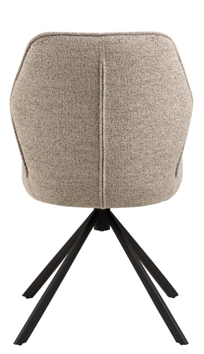 Otočná čalouněná židle Miren Spin Noir v béžové barvě s černou podstavou