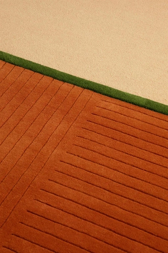 Moderní vlněný koberec Decor Rhythm Tangerine 250x350 do obýváku a ložnice snadno čistitelný