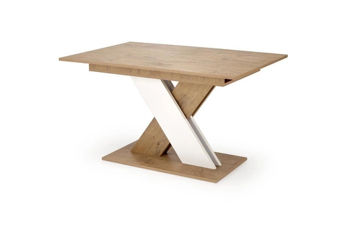 Rozkládací jídelní stůl Terol moderní dub lancelot bílá deska 130–175x85 cm Intesi