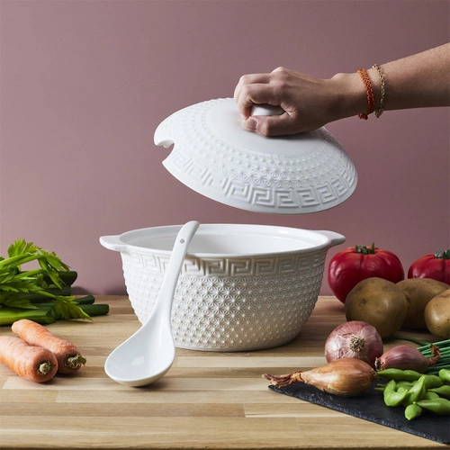 Sada na servírování polévky, lžíce, 6 misek