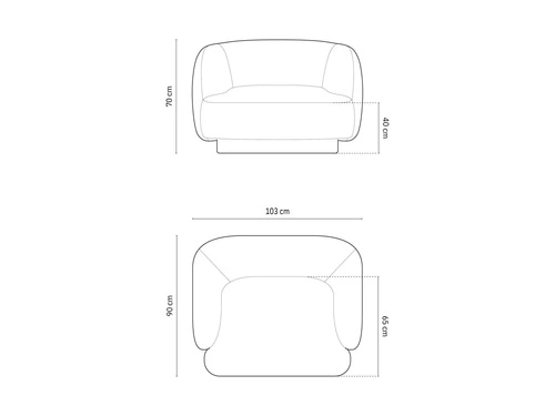 Odpočinkové křeslo Miley béžové do obýváku moderní skandinávský čalouněný s područkami