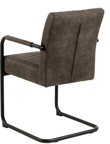 Čalouněná jídelní židle s područkami Adele Actona, antracitová, na lyžinách