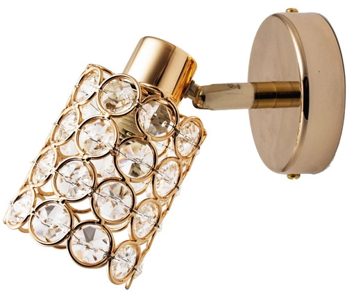 Nástěnné svítidlo glamour York s nastavitelným křišťálem v růžovém zlatě do ložnice a obývacího pokoje CANDELLUX