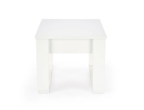 Konferenční stolek Halk S bílý čtvercový se zásuvkou moderní do obýváku 60x60 Intesi