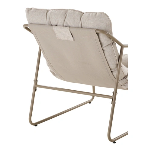 Nilo moderní zahradní nábytková sestava ocelová písková s polštáři na terasu