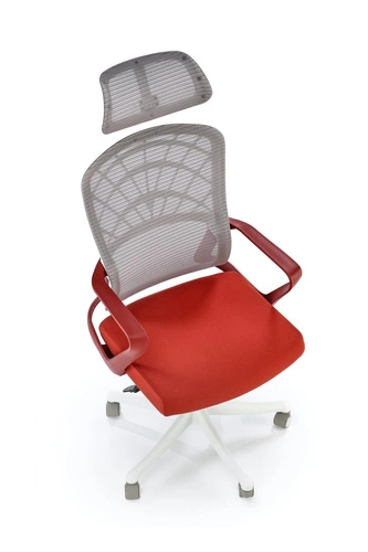 Ergonomická kancelářská židle Belm skořicová s opěrkou hlavy a TILT mechanismem k psacímu stolu