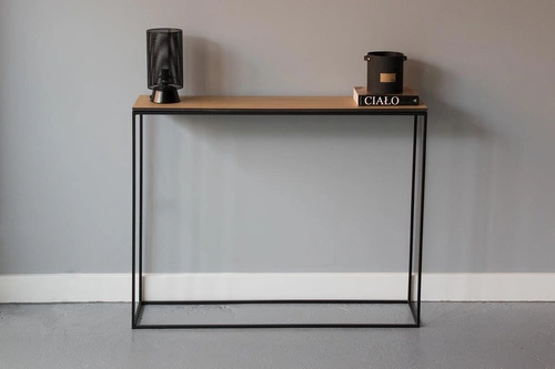 Moderní konzole STAM 200 úzký odkládací stolek z přírodního dubu do předsíně NORDIFRA