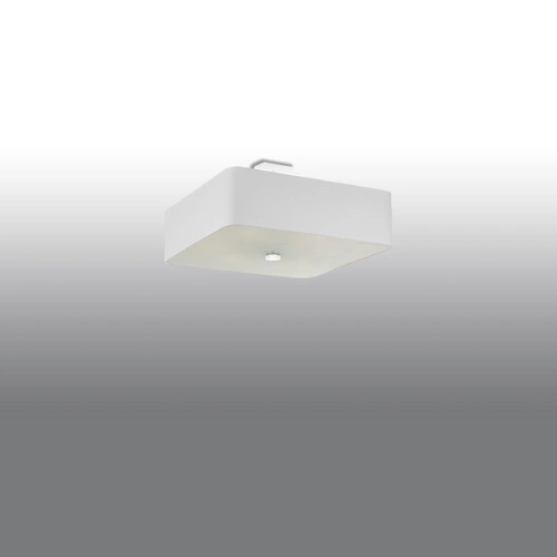 Moderní bílý čtvercový stropní svítidlo Lokko 45 cm do obýváku, kuchyně nebo ložnice