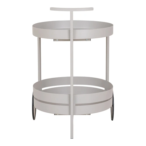 Servírovací barový stolek Beja šedý kovový na kolečkách do kuchyně a obýváku House Nordic