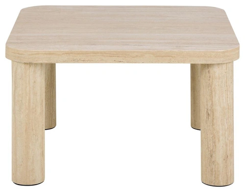 Konferenční stolek Solano 60x60 béžový travertin moderní do obývacího pokoje