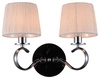 Nástěnná lampa Clara 2x40W E14 chrom / bílá