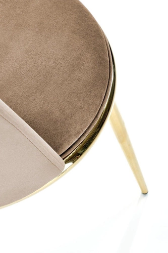 Jídelní židle Irene sametová béžová na zlatých nohách moderní glamour Intesi