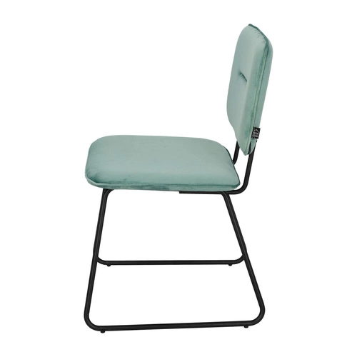 Čalouněná židle Adele Intesi sametová na lyžinách šedá moderní do jídelny a obýváku