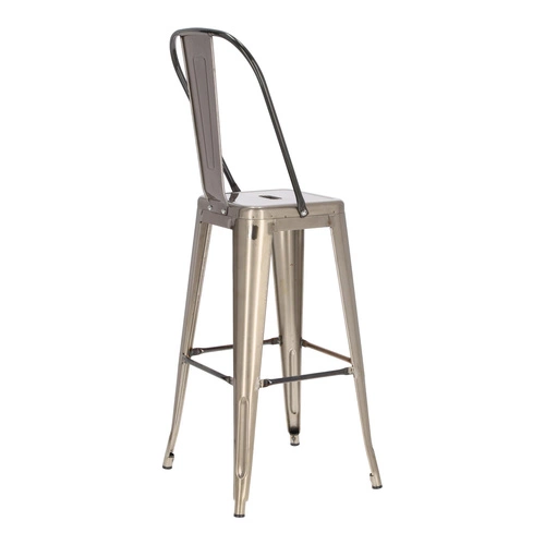 Židle barová Paris Back 75cm metalická insp. Tolix výprodej