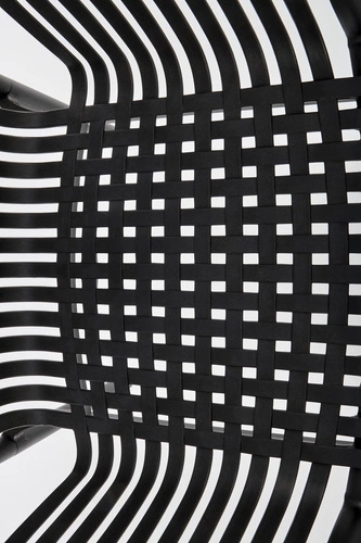 Zahradní židle Nathan černá Intesi z plastu, moderní, snadno čistitelná, stohovatelná