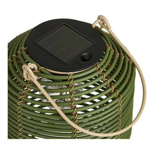 Zahradní solární LED lampion Crewe House Nordic zelený IP44 na terasu a zahradu