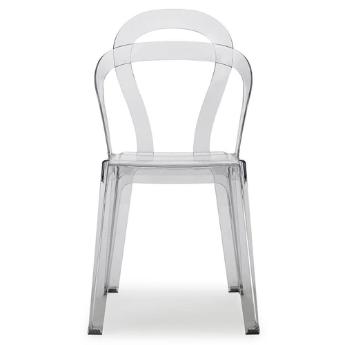 Jídelní a zahradní židle transparentní Titi SCAB Design stohovatelná moderní polykarbonát