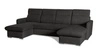 Rohová sedací souprava Limi U s rozkladem pro spaní, moderní antracit, úložný prostor Intesi