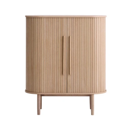 Komoda Meta vysoká 100 cm moderní dubová na nožičkách do obýváku