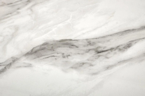 Rozkládací jídelní stůl Demin bílý mramor moderní na jedné noze 160–220 cm Intesi