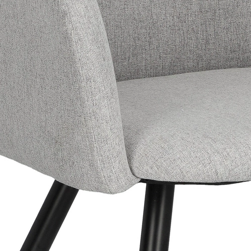 Čalouněná šedá jídelní židle s područkami Molto Intesi moderní skandinávský styl