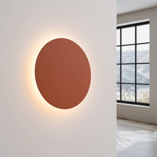 Nástěnné LED svítidlo BORGEN červené moderní ocelové do obýváku a ložnice 30 cm