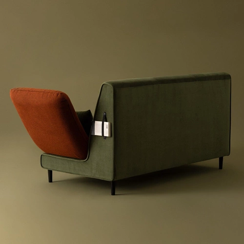 Zelený sametový lenoška Matali Atmosphera do obýváku a ložnice pro 3 osoby