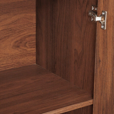 Komoda Wany Atmosphera hnědá japandi s frézovanými čely do obýváku a ložnice 80 cm