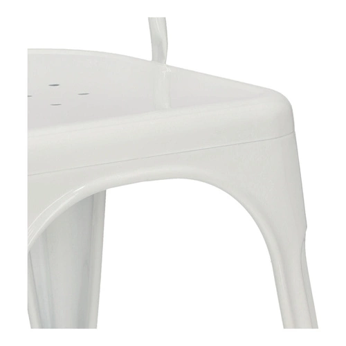 Kovová židle Paris bílá inspirovaná Tolixem do jídelny a kuchyně moderní D2.DESIGN