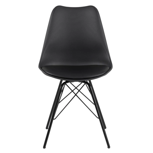 Jídelní židle Eris PP Actona černá moderní z plastu a ekokůže snadné čištění