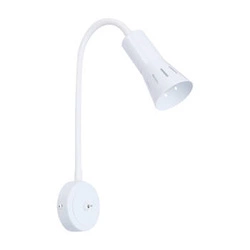 Nástěnné svítidlo Arena bílé moderní kovové s nastavitelným ramenem do ložnice a obýváku