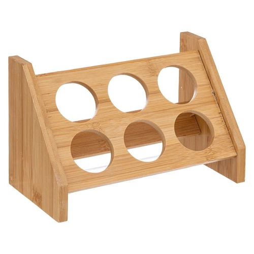 Organizér na koření 6 sklenic z bambusu