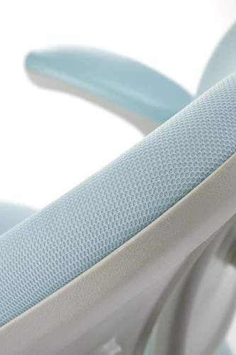 Otočná kancelářská židle Menara modrá čalouněná s podnožkou a nastavitelnou výškou Intesi