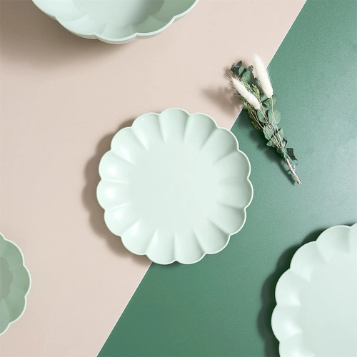 Dezertní talíř kulatý Iris 20,5 cm světle zelený Intesi na dorty a občerstvení