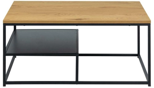 Konferenční stolek Gila 90x60 cm obdélníkový dubový s policí loftový do obýváku Actona