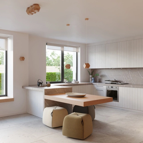 Dřevěné stropní svítidlo WOODY 3 Sollux z přírodního dřeva do obýváku a kuchyně 36 cm